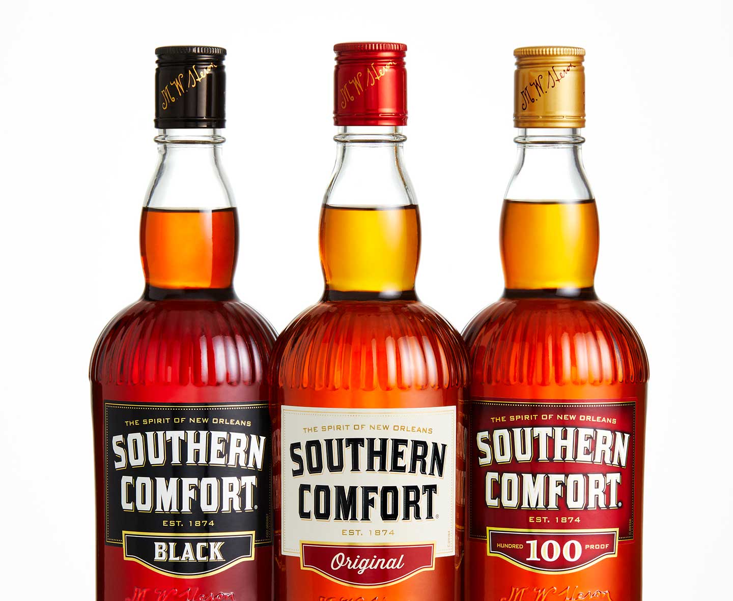 Southern Comfort Black, Original and 100 bottles